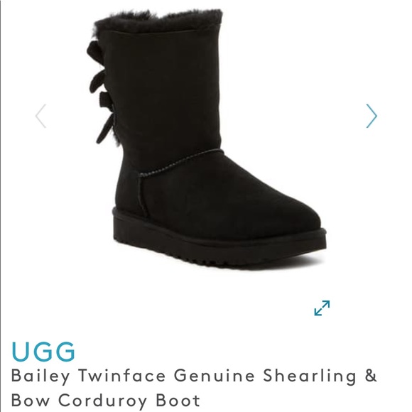all black uggs with bows